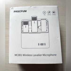 PRSCFUM-Wireless Lavalier Microphone for iPhone, Noise Reduction Mini Microphone